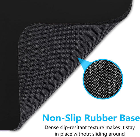 Dapesuom Small Mouse Pad, 6 x 8 Inch Thick Rubber Non-Slip Portable Mini Mat for Office and Travel, Black