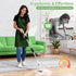 8 51.2in 90Min Electric Spin Scrubber - Household Cleaning Brush with Heads, Extendable Pole Bathroom Scrubber