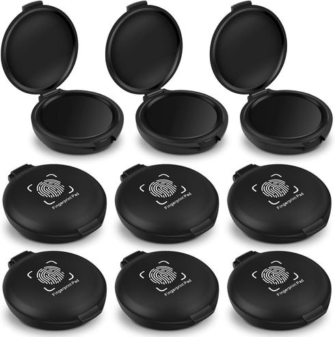 ERKOON 9 Pack Fingerprint Ink Pads, Thumbprint Ink Pad for Notary Supplies and Security ID