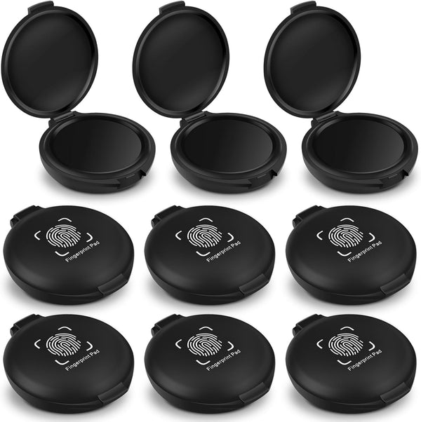 ERKOON 9 Pack Fingerprint Ink Pads, Thumbprint Ink Pad for Notary Supplies and Security ID