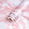 LACHEERY Marble Contact Paper Pink White Marble Peel and Stick for Countertops, Waterproof Wallpaper 15.8"x80"