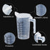 PATIKIL Graduated Beaker, 100ml PP Plastic Liquid Measuring Cup, Double Sided Black Graduations with Handle