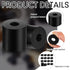 Fabbay Multi Purpose Rubber Spacer Black Rubber Bushings, 3/4 Inch OD x 1/4 Inch ID, 16 Pcs for Vibration