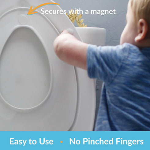 NextStep2 Mayfair Toilet Seat with Built-In Potty Training Seat, Slow-Close, Removable that will Never Loosen, Round