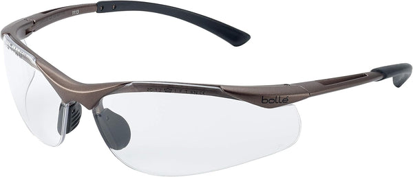 Boll Safety 253-CT-40044 Contour Safety Eyewear, Semi-Rimless Nylon Frame, Clear Anti-Fog Lens