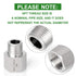 TAISHER 2PCS 304 Stainless Steel Pipe Fitting, Reducer Adapter 3/8-Inch Male x 1/2-Inch Female