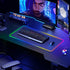 Large RGB Gaming Mouse Pad with 15 Light Modes, Touch Control, Extended Soft Keyboard Mat, Non-Slip Rubber Base