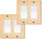 2PC Solid Wood Double Rocker Light Switch Plate, 4.5" X 4.5" Bamboo Light Switch Cover for Home Decor