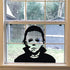 Michael Myers Halloween Holiday Decals, Funny Horror Living Room Sticker for Door, Window, Mirror Vinyl Art
