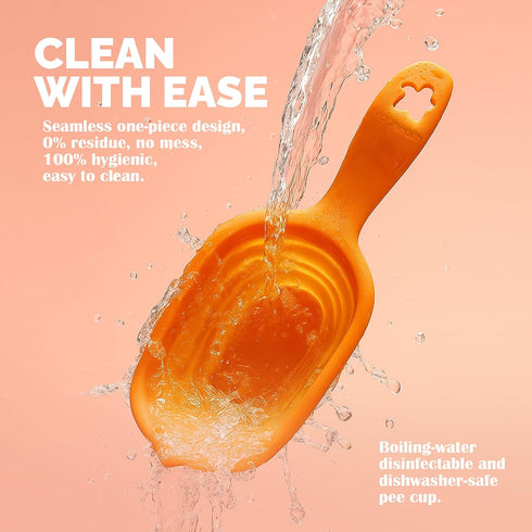 2 5 Reusable Pee Cups for Ovulation & Pregnancy Test Strips - Leak-Proof Urine Sample Cups, Collapsible Silicone Design