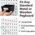 FRIMOONY Pegboard Hooks with Bins, 117 PCS, for Organizing Various Tools, 60 Peg Locks Included