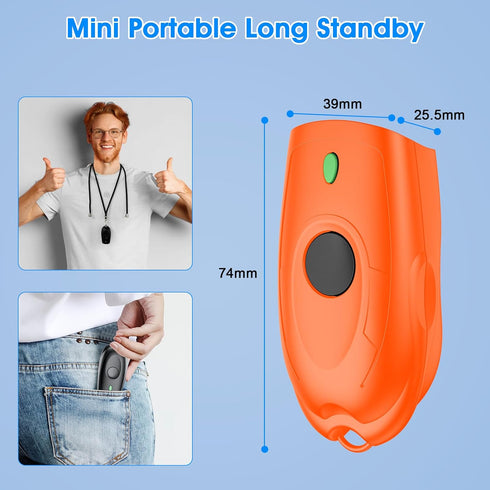 symcode 1D 3-in-1 2.4G Bluetooth Barcode Scanner Mini Small Wireless Bar Code Scanner Bluetooth & Wireless & USB Wired