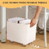 Rolling File Organizer with Wheels, Stackable Storage File Boxes, Portable Letter/Legal Size File Folder Box Book Box