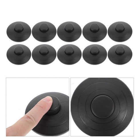 10pcs Veemoon Black Foot Pedal Switch Replacement for Floor Lamp Power Cord Inline Step Light Control Self-Locking Push