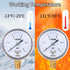 0-5 Psi Low Pressure Gauge, 2-1/2" Dial Size, 304 Stainless Steel Case, 1/4" NPT Lower Mount for Water Air Tire Test