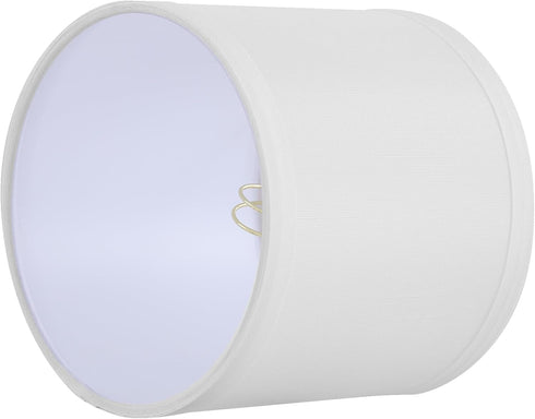 Aspen Creative 31218 5-1/2" 5-1/2" 5" Small Clip-On Drum Lamp Shade in Pearl White, Top x Bottom x Slant Height
