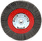 Forney 72751 Wire Bench Wheel Brush, Narrow Face Fine Crimped, 6-Inch with 1/2-Inch and 5/8-Inch Arbor