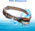 COSOOS Mini LED Headlamp Flashlight with Carrying Case, Lightweight Small Waterproof Running Headlamp