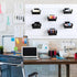 6 Pcs Slatwall Bins with Hooks Set, Small Wall Mounted Storage Bins for Organizing Accessories, Tools, Office, Garage
