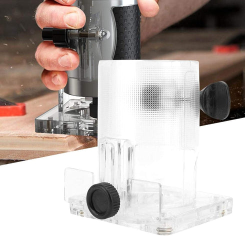 Woodworking Trimmer Router Transparent Plastic Base Power Tool Protective Accessory with Knob