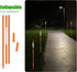 AHKUNMT 20Pcs Markers,4Ft (20, Driveway Driveway Reflective Poles, Orange Fiberglass Snow Stakes with Reflective Tape