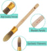 Bates Trim Brush, 0.75-Inch Wood Handle Small Paint Brush for Trim and Walls