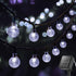 Metaku Solar String Lights for Outside, 36FT 60 LED Crystal Globe String