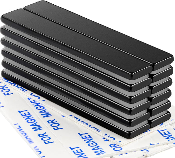 DIYMAG 12 Pack Waterproof Neodymium Bar Magnets with Epoxy Coating | Powerful Rare Earth Magnets, 60 x 10 x 3mm