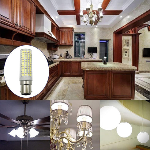BA15D 15W Bulb Dimmable 4000K BA15D 136 2835 120W T3 T4 Bulbs 2 Pack Lxcom Lighting LED Corn Natural White Double