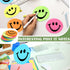Gersoniel 10 Packs 3" Smile Sticky Notes, Round Smile Face Self Stick Note Pads, 30 Sheets Each for Office