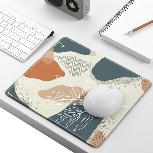Niniubye 9" 8" 3 mm, Mouse Pad, Minimalism Marble Style Computer Pad, Anti-Slip Rubber Mouse Mat with Stitched Edges