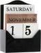 Perpetual Calendar Wooden Blocks Calendar for Home Valentines Day Gift Decor Office