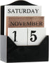 Perpetual Calendar Wooden Blocks Calendar for Home Valentines Day Gift Decor Office