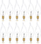 Simba Lighting Candelabra Flame Tip Clear CA10 40W E12 Base (12 Pack)