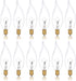 Simba Lighting Candelabra Flame Tip Clear CA10 40W E12 Base (12 Pack)