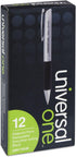 Universal 15540 Advanced Ink Retractable Ballpoint Pen, Black Ink, Silver, 1mm, Dozen