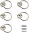 Kitchen Cabinet Handles, Metal Drawer Rings Pulls, Single Hole Cabinet Hardware with Installation Screws