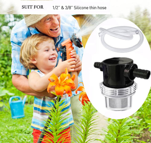 3/8 Inch Water Pump Strainer Hose Barb In-Line Strainer for 12V DC RV Camper Marine Boat