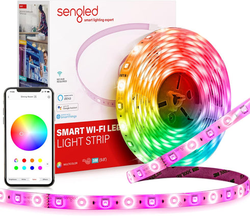 Sengled Smart Wi-Fi LED Multicolor Light Strip, 3M (9.84ft), No Hub Required, Works