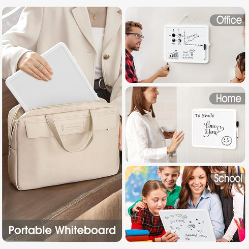 MaxGear Small White Board for Wall, 11"x 14" Mini Double-Sided Magnetic Dry Erase Board with Black Marker