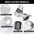 Deozu 10 1/2 Inch Pcs Mini Caster Wheels for Small Appliances, Mini Wheels, Metal Mini Casters, Small Wheels