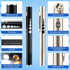 6 Pack Set, 2 6'' 3 Enhon Nurse Tools Rechargeable Pen Light with Two LED Sources and Pupil Gauge, One Medical Scissors