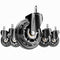 Office Rubber Chair Casters Replacement, Set of 5, 3 Inch Heavy-Duty Caster Wheels for Smooth Rolling on All Floors