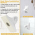 2 Packs Set White Ceramic Porcelain Towel Bar Brackets - Vintage Retro Mid Century Modern Wall/Tile Mount Flat Back