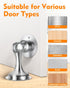 Door Stoppers, Magnetic Door Stop - Stainless Steel, 2 Pack with Double-Sided Adhesive Tape