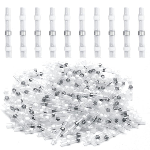 150 Pcs Solder Seal Wire Connectors, 26-24 AWG Waterproof Insulated Electrical Splice Wire Terminals