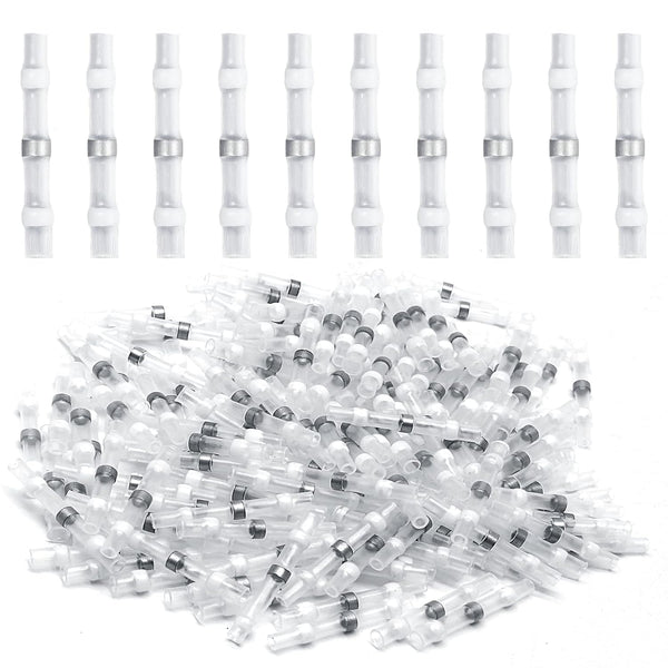 150 Pcs Solder Seal Wire Connectors, 26-24 AWG Waterproof Insulated Electrical Splice Wire Terminals