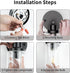 E26 BUTHY Black Wall Sconce Light: Modern Wall Sconces Indoor, LED Wall Light Fixtures with Base and Clear Glass Shade