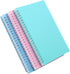Yansanido 6 Pcs A5 Spiral Notebook, Thick Plastic Hardcover, 8mm Ruled, 80 Sheets - 160 Pages in 6 Colors