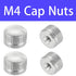 HOKIMEEN M4 0.25 inch 0.35 inch 8 Packs Screw Caps for Light Fixtures, Metal Threaded Cap Nuts, in Height x